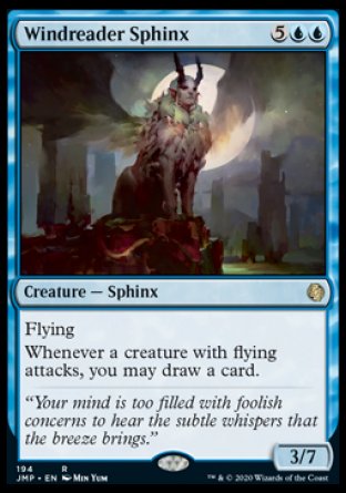 (194) Magic The Gathering Jumpstart Single: Windreader Sphinx  Rare
