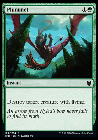 (194/254) Magic The Gathering Theros Beyond Death Single: Plummet  Common