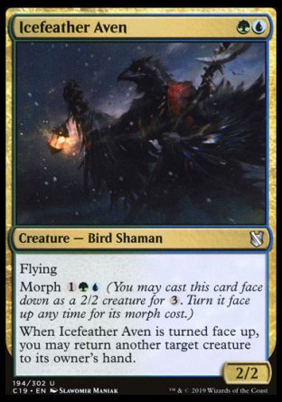 (194) Magic The Gathering Commander 2019 Single: Icefeather Aven  Uncommon