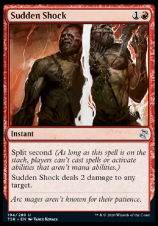 (194/289) Magic The Gathering Time Spiral Remastered Single: Sudden Shock  Uncommon