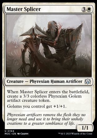 (194) Magic The Gathering Commander: March of the Machine Single: Master Splicer  Uncommon
