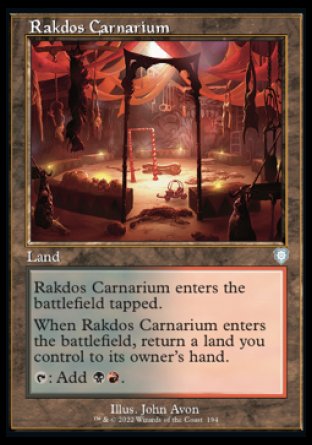 (194) Magic The Gathering Commander: The Brothers' War Single: Rakdos Carnarium  Uncommon