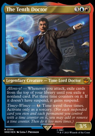 (194) Magic The Gathering Universes Beyond: Doctor Who Single: The Tenth Doctor (V.2) Holo Mythic