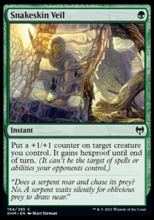 (194/285) Magic The Gathering Kaldheim Single: Snakeskin Veil  Common