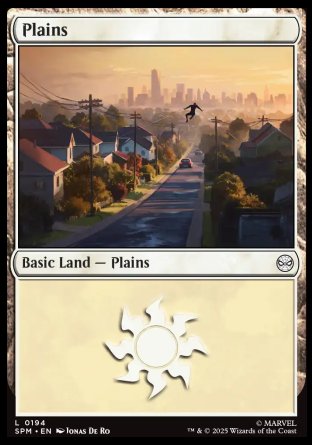 (194) Magic The Gathering Magic: The Gathering | Marvel's Spider-Man Single: Plains (V.2)  Land