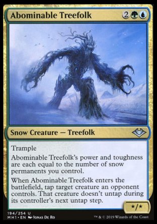 (194/254) Magic The Gathering Modern Horizons Single: Abominable Treefolk Holo Uncommon