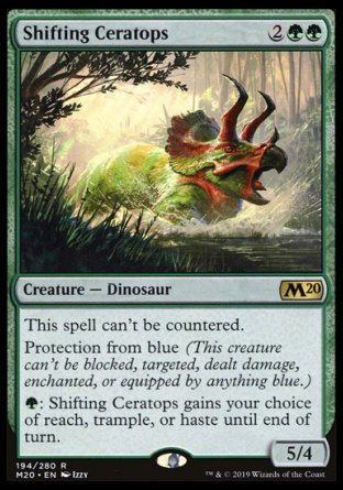 (194/280) Magic The Gathering Core 2020 Single: Shifting Ceratops Holo Rare