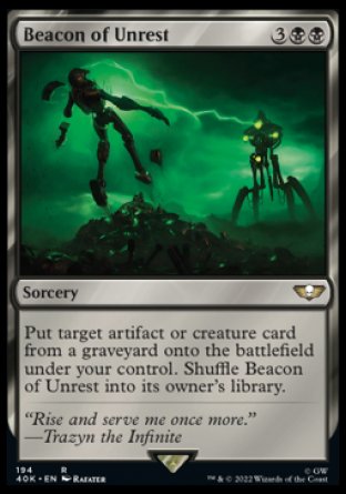 (194) Magic The Gathering Universes Beyond: Warhammer 40000 Single: Beacon of Unrest Holo Rare