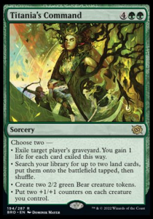 (194) Magic The Gathering The Brothers' War Single: Titania's Command Holo Rare