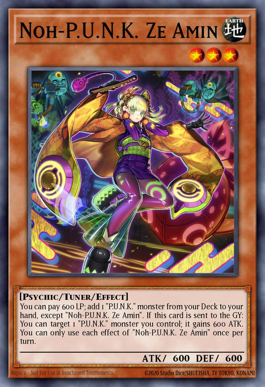 (293) YuGiOh TCG RA04: Quarter Century Stampede Single: Noh-P.U.N.K. Ze Amin (V.1 - Platinum Secret Rare)  Platinum Secret Rare