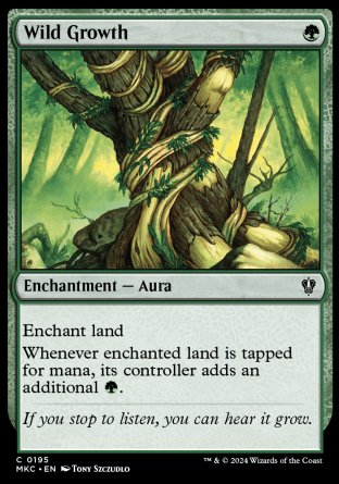 (195) Magic The Gathering Commander: Murders at Karlov Manor Single: Wild Growth  Common