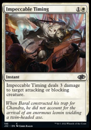 (195) Magic The Gathering Jumpstart 2022 Single: Impeccable Timing  Common