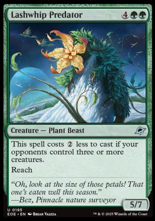 (195) Magic The Gathering Edge of Eternities Single: Lashwhip Predator Holo Uncommon