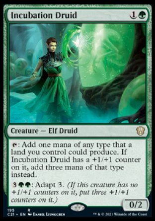 (195) Magic The Gathering Commander: Strixhaven Single: Incubation Druid  Rare