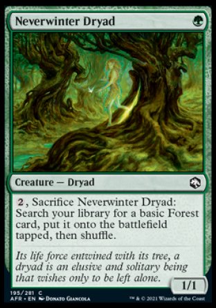 (195) Magic The Gathering Adventures in the Forgotten Realms Single: Neverwinter Dryad  Common