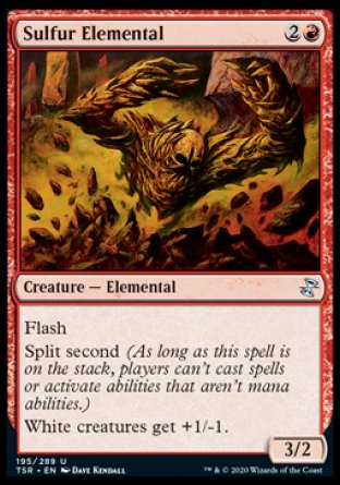 (195/289) Magic The Gathering Time Spiral Remastered Single: Sulfur Elemental Holo Uncommon