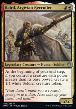 (195) Magic The Gathering Dominaria United Single: Baird, Argivian Recruiter Holo Uncommon