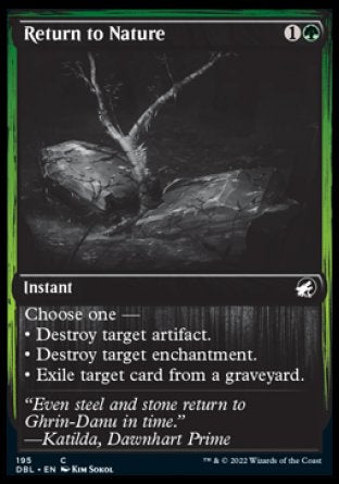 (195) Magic The Gathering Innistrad: Double Feature Single: Return to Nature Holo Common