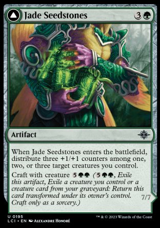 (195) Magic The Gathering The Lost Caverns of Ixalan Single: Jade Seedstones // Jadeheart Attendant Holo Uncommon