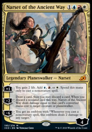 (195) Magic The Gathering Ikoria: Lair of Behemoths: Promos Single: Narset of the Ancient Way (V.2)  Mythic