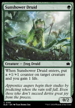(195) Magic The Gathering Bloomburrow Single: Sunshower Druid  Common