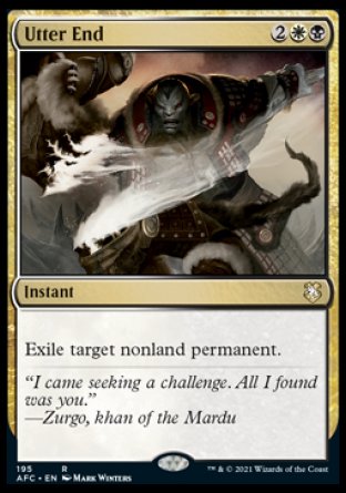 (195) Magic The Gathering Commander: Adventures in the Forgotten Realms Single: Utter End Holo Rare