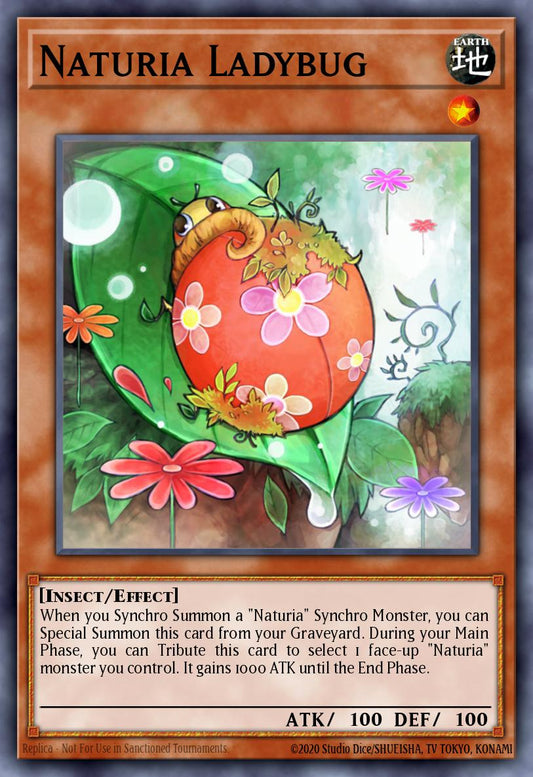 (109) YuGiOh TCG HAC1: Hidden Arsenal: Chapter 1 Single: Naturia Ladybug (V.1 - Common)  Common