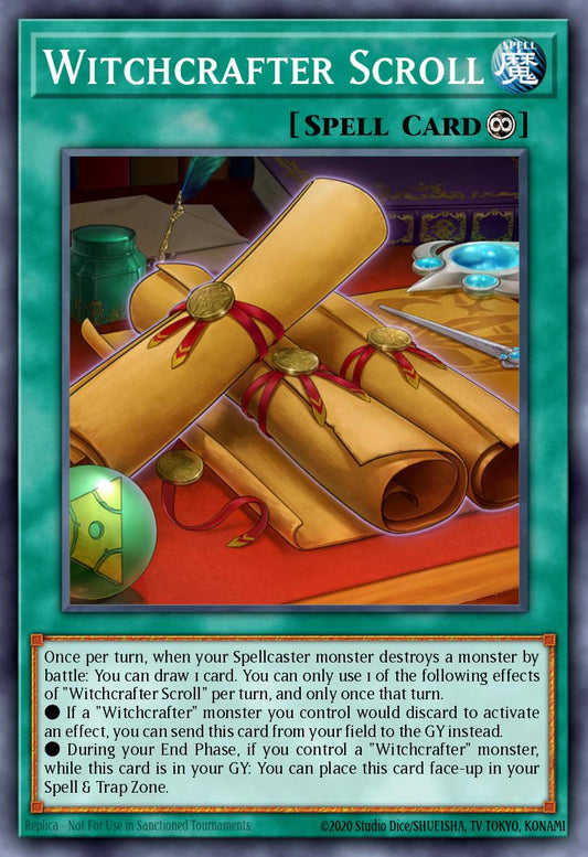 (230) YuGiOh TCG MP20: 2020 Tin of Lost Memories Mega Pack Single: Witchcrafter Scroll  Super Rare