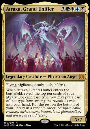 (196) Magic The Gathering Phyrexia: All Will Be One Single: Atraxa, Grand Unifier  Mythic
