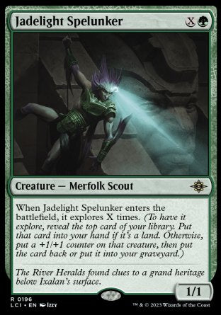 (196) Magic The Gathering The Lost Caverns of Ixalan Single: Jadelight Spelunker Holo Rare