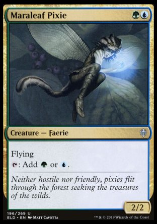 (196/269) Magic The Gathering Throne of Eldraine Single: Maraleaf Pixie Holo Uncommon