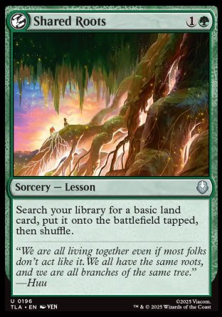 (196) Magic The Gathering Magic: The Gathering | Avatar: The Last Airbender Single: Shared Roots  Uncommon