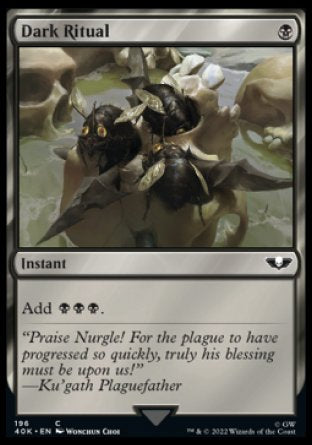 (196) Magic The Gathering Universes Beyond: Warhammer 40000 Single: Dark Ritual Holo Common