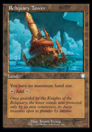 (196) Magic The Gathering Commander: The Brothers' War Single: Reliquary Tower  Uncommon