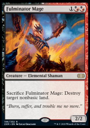 (196/332) Magic The Gathering Double Masters Single: Fulminator Mage  Rare