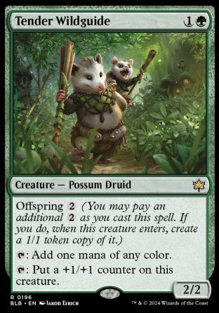 (196) Magic The Gathering Bloomburrow Single: Tender Wildguide  Rare