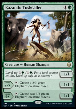 (196) Magic The Gathering Commander: Strixhaven Single: Kazandu Tuskcaller  Rare