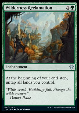 (196/322) Magic The Gathering Commander: Ikoria Single: Wilderness Reclamation  Uncommon
