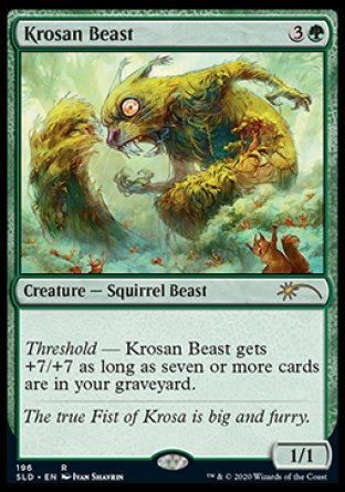 (196) Magic The Gathering Secret Lair Drop Series Single: Krosan Beast Holo Rare