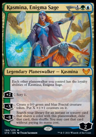 (196) Magic The Gathering Strixhaven: School of Mages Single: Kasmina, Enigma Sage  Mythic