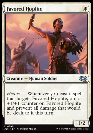 (196) Magic The Gathering Foundations Jumpstart Single: Favored Hoplite  Uncommon