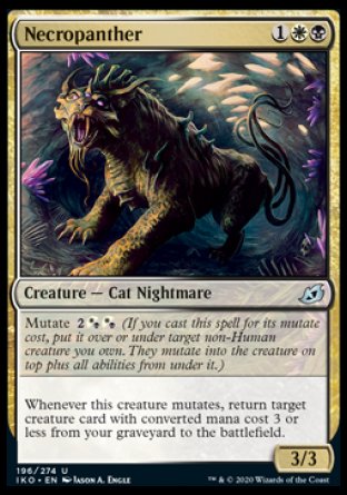 (196/274) Magic The Gathering Ikoria: Lair of Behemoths Single: Necropanther  Uncommon