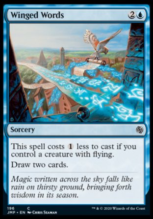 (196) Magic The Gathering Jumpstart Single: Winged Words  Common