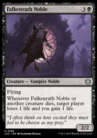 (196) Magic The Gathering Commander: The Lost Caverns of Ixalan Single: Falkenrath Noble  Uncommon