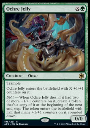 (196) Magic The Gathering Adventures in the Forgotten Realms Single: Ochre Jelly Holo Rare