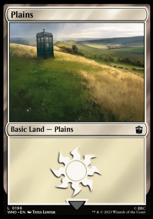 (196) Magic The Gathering Universes Beyond: Doctor Who Single: Plains (V.1) Holo Land
