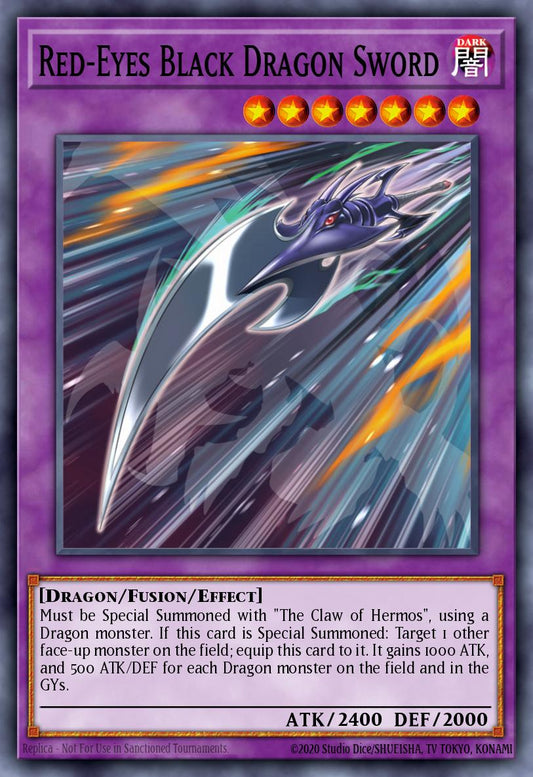 (063) YuGiOh TCG DLCS: Dragons of Legend: The Complete Series Single: Red-Eyes Black Dragon Sword  Common
