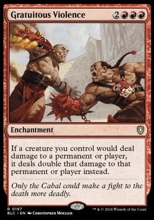 (197) Magic The Gathering Commander: Bloomburrow Single: Gratuitous Violence  Rare