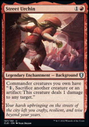 (197) Magic The Gathering Commander Legends: Battle for Baldur's Gate Single: Street Urchin Holo Uncommon