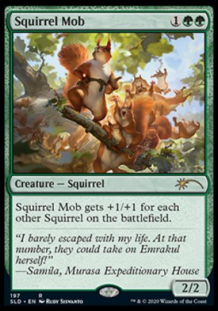 (197) Magic The Gathering Secret Lair Drop Series Single: Squirrel Mob  Rare